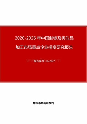 中国制镜及类似品加工市场重点企业投资研究报告x